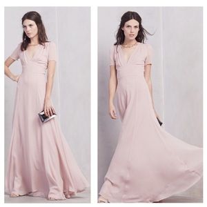 Reformation Claudette Gown/Maxi  in Dusty Rose